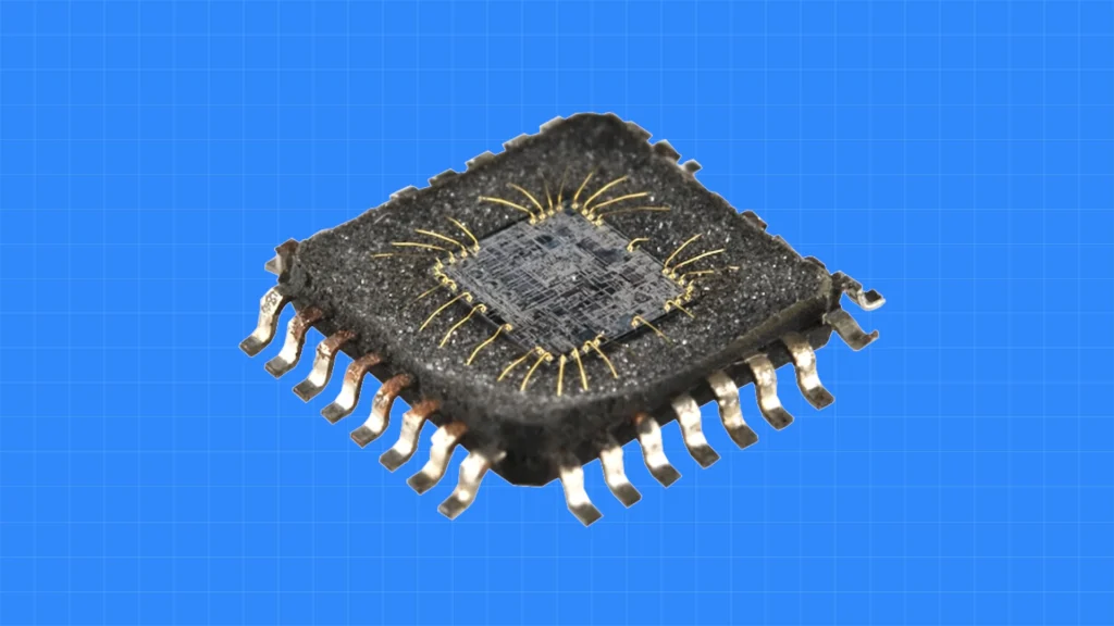 Se muestra el interior de un chip